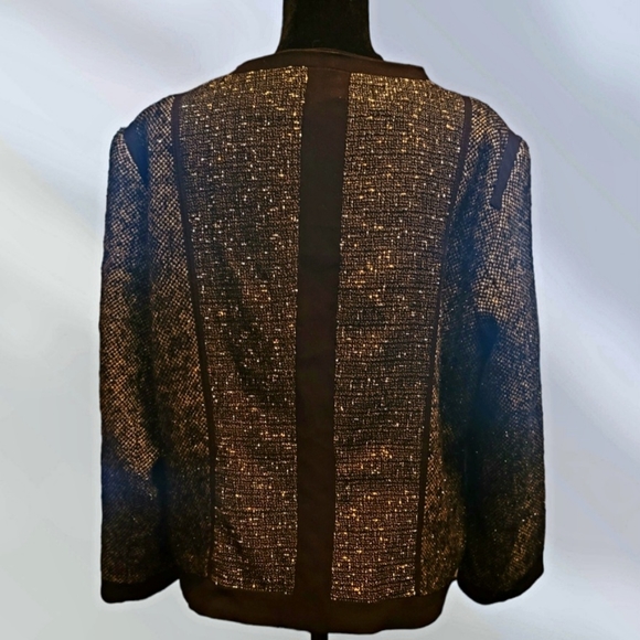 Narciso Rodriguez for Design Nation Metallic Tweed Blazer Jacket Size XL - Picture 3 of 7